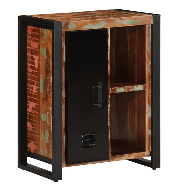 Buffet multicolore 55x35x70 cm bois massif récupération | Mobilier & Déco