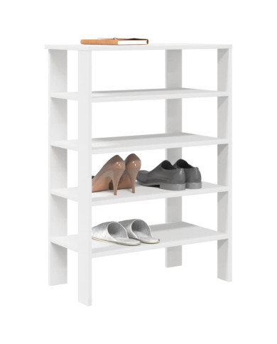 Étagère à chaussures blanc 61x32x87,5 cm bois d'ingénierie | Mobilier & Déco