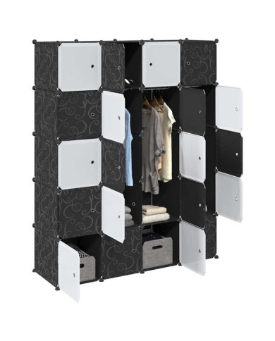 Cubes de rangement 20 pcs avec tiges de suspension PP | Mobilier & Déco
