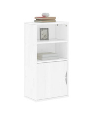 Armoire latérale ODDA blanc 40x24x79 cm bois massif pin | Mobilier & Déco