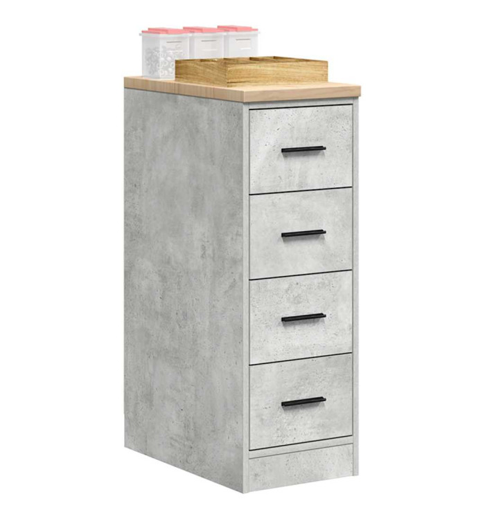 Armoire de rangement de garage gris béton 30x51x85 cm bois pin | Mobilier & Déco