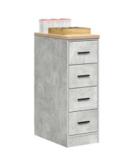 Armoire de rangement de garage gris béton 30x51x85 cm bois pin | Mobilier & Déco