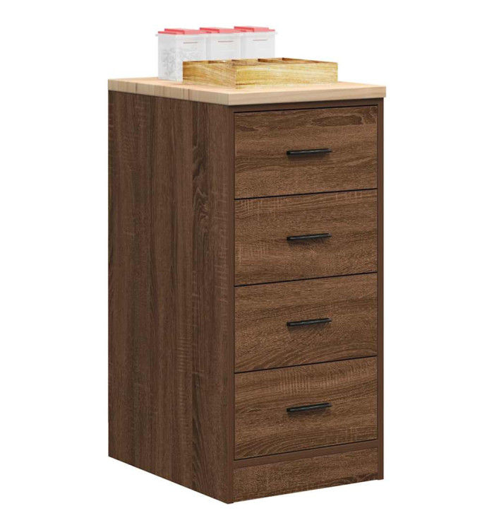 Armoire de rangement de garage chêne marron 40x51x85cm bois pin | Mobilier & Déco