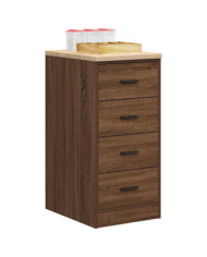 Armoire de rangement de garage chêne marron 40x51x85cm bois pin | Mobilier & Déco