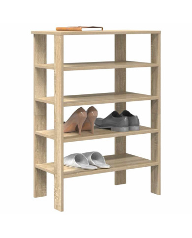 Étagère à chaussures chêne sonoma 61x32x87,5 cm bois ingénierie | Mobilier & Déco