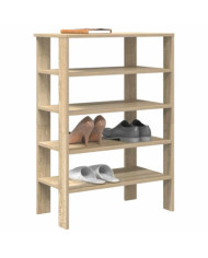 Étagère à chaussures chêne sonoma 61x32x87,5 cm bois ingénierie | Mobilier & Déco