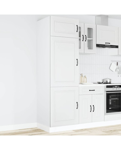 Armoire de cuisine Kalmar blanc bois d'ingénierie | Mobilier & Déco
