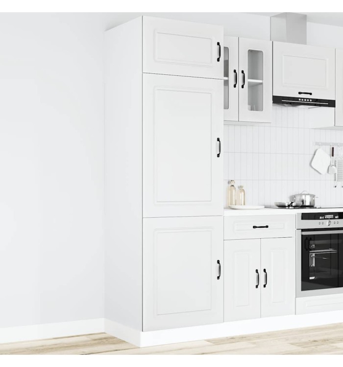 Armoire de cuisine Kalmar blanc bois d'ingénierie | Mobilier & Déco