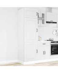 Armoire de cuisine Kalmar blanc bois d'ingénierie | Mobilier & Déco