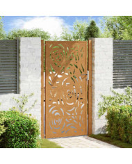 Porte de jardin acier résistant aux intempéries design flamme | Mobilier & Déco