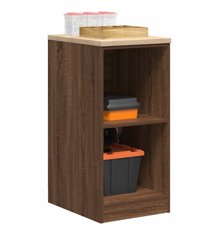 Armoire de rangement de garage chêne marron 40x51x85cm bois pin | Mobilier & Déco