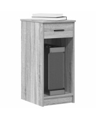 Support de tour d'ordinateur et tiroir sonoma gris 35x45x77 cm | Mobilier & Déco