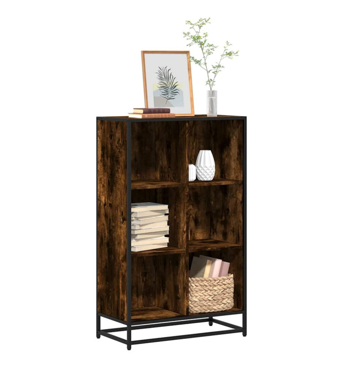 Bibliothèque chêne fumé 65,5x33x107,5 cm bois d'ingénierie | Mobilier & Déco