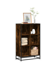 Bibliothèque chêne fumé 65,5x33x107,5 cm bois d'ingénierie | Mobilier & Déco