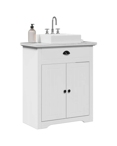 Armoire de lavabo de salle de bain BODO blanc 70x35x80 cm | Mobilier & Déco
