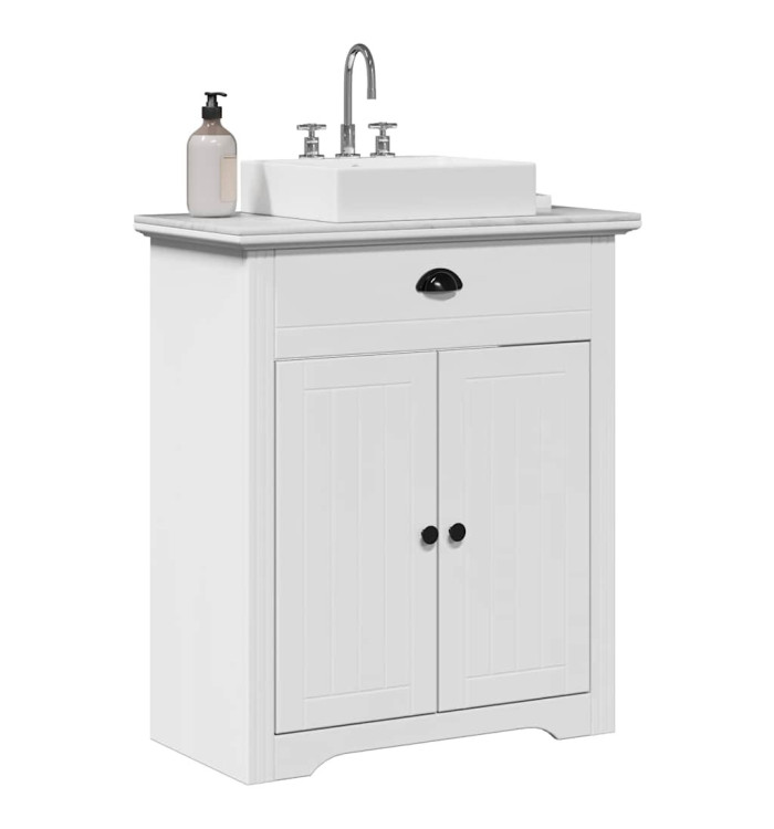 Armoire de lavabo de salle de bain BODO blanc 70x35x80 cm | Mobilier & Déco