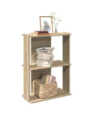 Bibliothèque à 3 niveaux chêne sonoma 60x30x80 cm | Mobilier & Déco