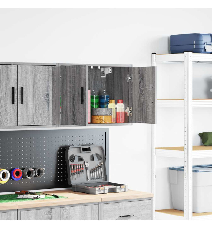 Armoire murale de garage sonoma gris bois d'ingénierie | Mobilier & Déco