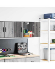 Armoire murale de garage sonoma gris bois d'ingénierie | Mobilier & Déco