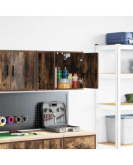 Armoire murale de garage chêne fumé bois d'ingénierie | Mobilier & Déco
