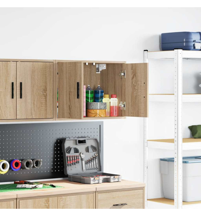 Armoire murale de garage chêne sonoma bois d'ingénierie | Mobilier & Déco