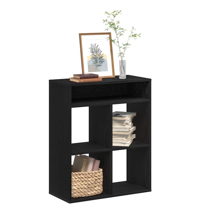 Bibliothèque noir 66x31x80 cm bois d'ingénierie | Mobilier & Déco