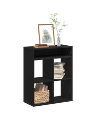 Bibliothèque noir 66x31x80 cm bois d'ingénierie | Mobilier & Déco