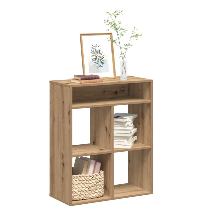 Bibliothèque chêne artisanal 66x31x80 cm bois d'ingénierie | Mobilier & Déco
