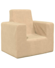 Canapé pour enfants Crème Peluche douce | Mobilier & Déco