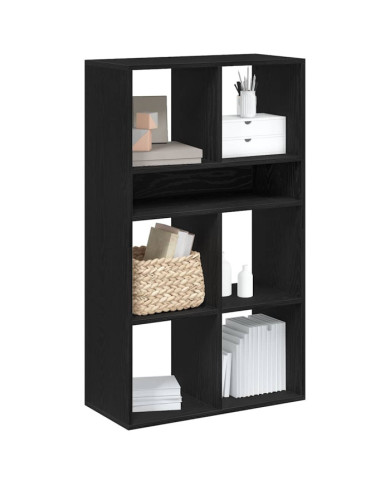 Bibliothèque noir 66x31x112 cm bois d'ingénierie | Mobilier & Déco