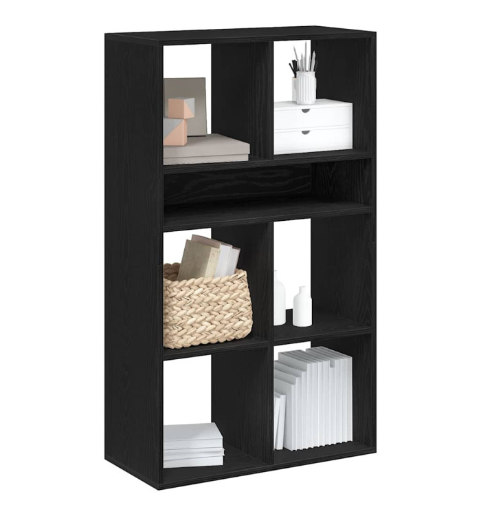 Bibliothèque noir 66x31x112 cm bois d'ingénierie | Mobilier & Déco