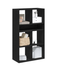 Bibliothèque noir 66x31x112 cm bois d'ingénierie | Mobilier & Déco