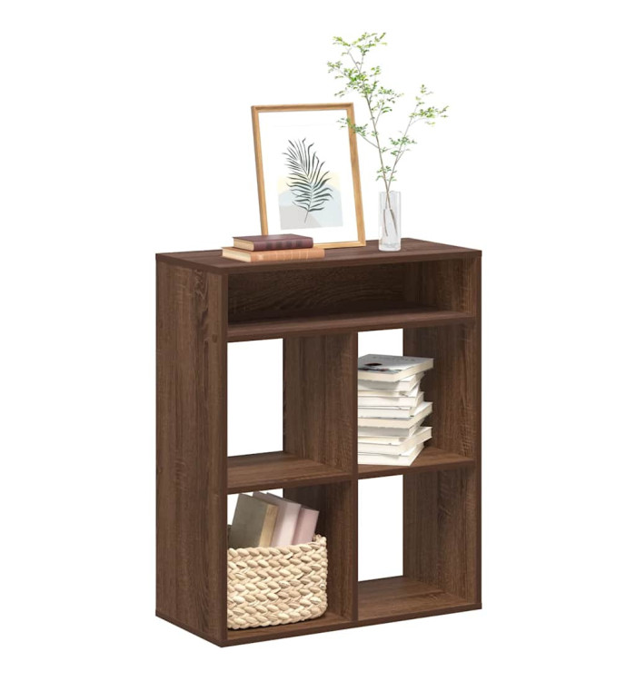 Bibliothèque chêne marron 66x31x80 cm bois d'ingénierie | Mobilier & Déco