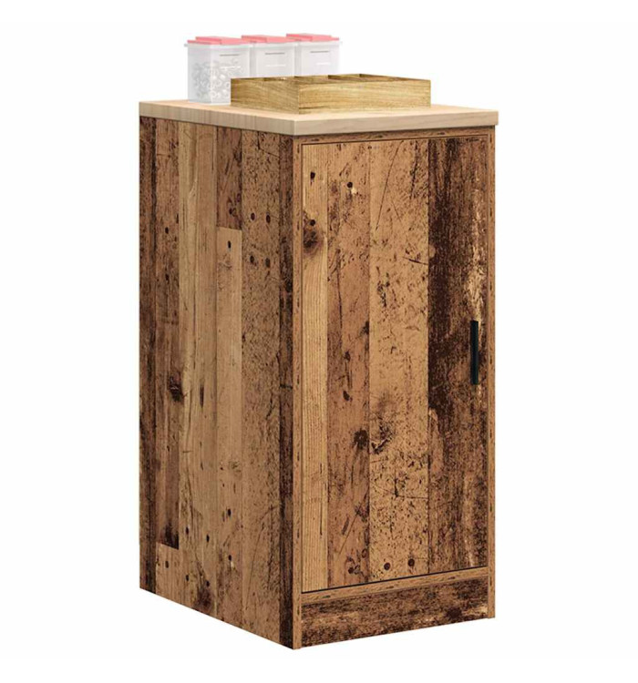 Armoire de rangement de garage vieux bois 40x51x85 cm bois pin | Mobilier & Déco