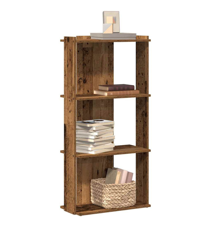 Bibliothèque à 3 niveaux vieux bois 60x30x120cm bois ingénierie | Mobilier & Déco