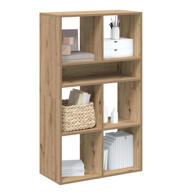 Bibliothèque chêne artisanal 66x31x112 cm bois d'ingénierie | Mobilier & Déco