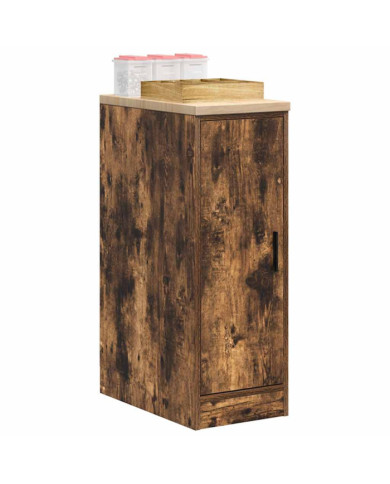 Armoire de rangement de garage chêne fumé 30x51x85 cm bois pin | Mobilier & Déco