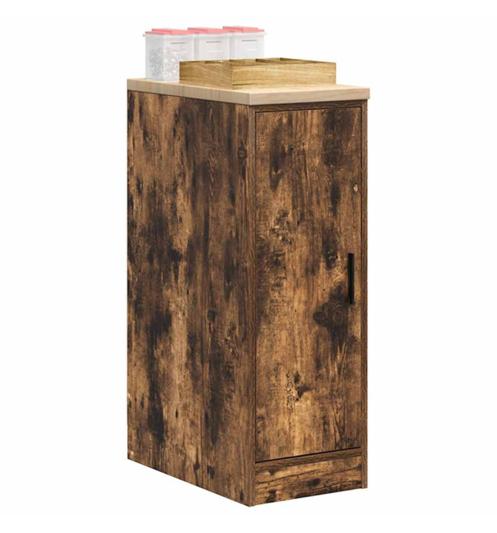 Armoire de rangement de garage chêne fumé 30x51x85 cm bois pin | Mobilier & Déco
