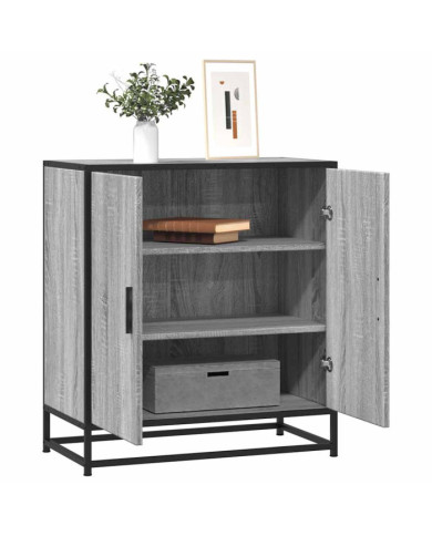 Buffet sonoma gris 68x35x76 cm bois d'ingénierie et métal | Mobilier & Déco
