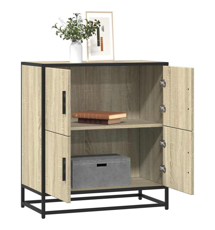 Buffet chêne sonoma 68x35x76 cm bois d'ingénierie | Mobilier & Déco