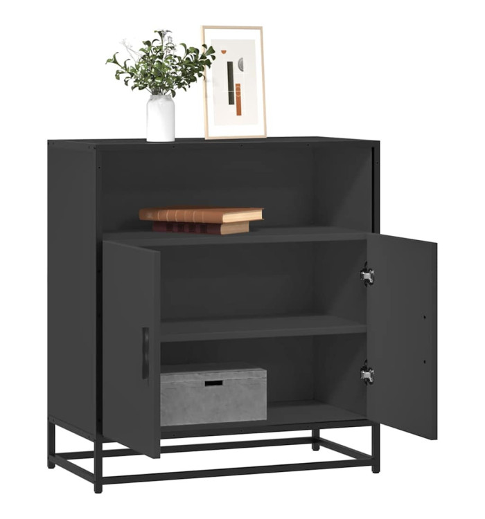 Buffet noir 68x35x76 cm bois d'ingénierie | Mobilier & Déco