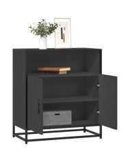 Buffet noir 68x35x76 cm bois d'ingénierie | Mobilier & Déco