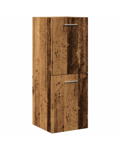 Armoire de salle de bain suspendue vieux bois bois d'ingénierie | Mobilier & Déco