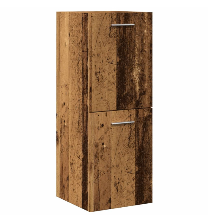 Armoire de salle de bain suspendue vieux bois bois d'ingénierie | Mobilier & Déco