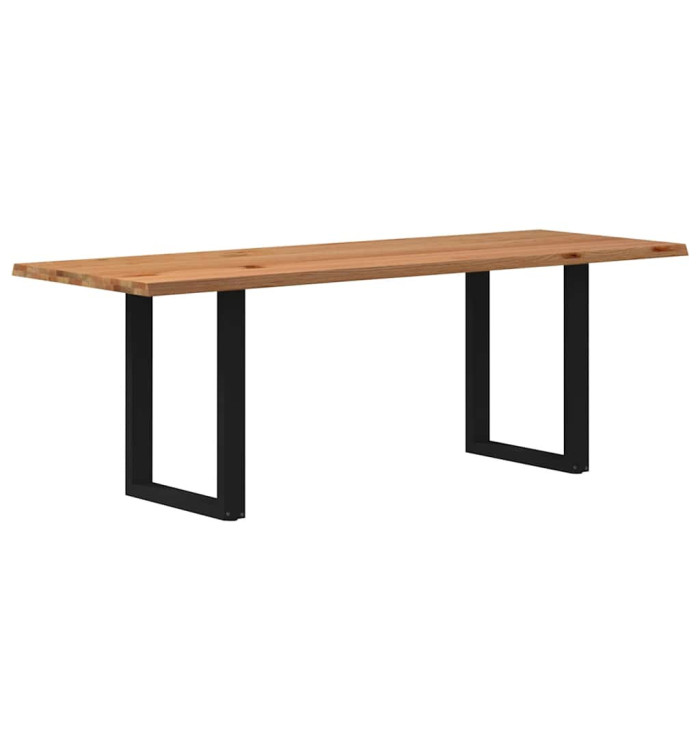Table à manger et bord naturel bois massif chêne rectangulaire | Mobilier & Déco