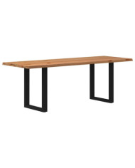 Table à manger et bord naturel bois massif chêne rectangulaire | Mobilier & Déco