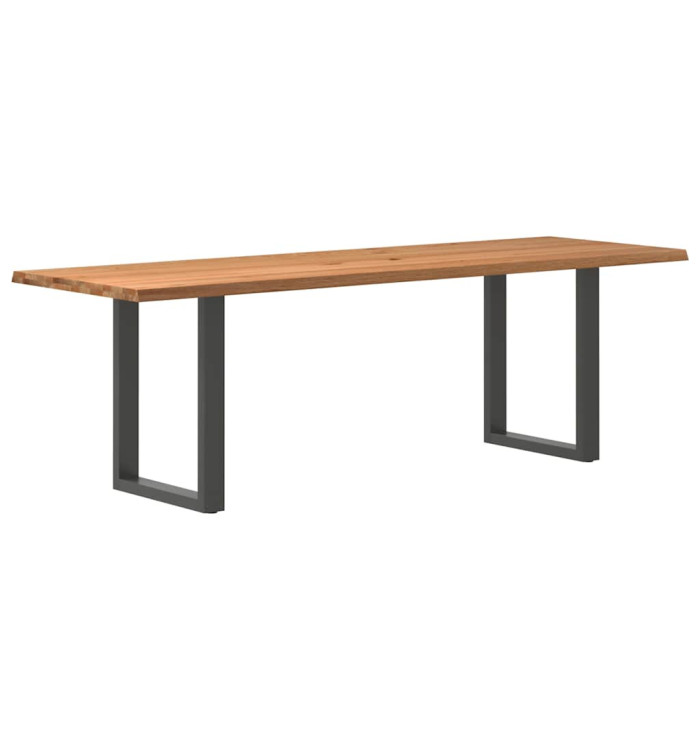 Table à manger et bord naturel bois massif chêne rectangulaire | Mobilier & Déco