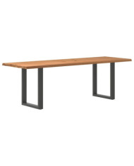 Table à manger et bord naturel bois massif chêne rectangulaire | Mobilier & Déco