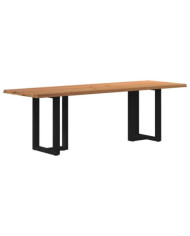 Table à manger et bord naturel bois massif chêne rectangulaire | Mobilier & Déco