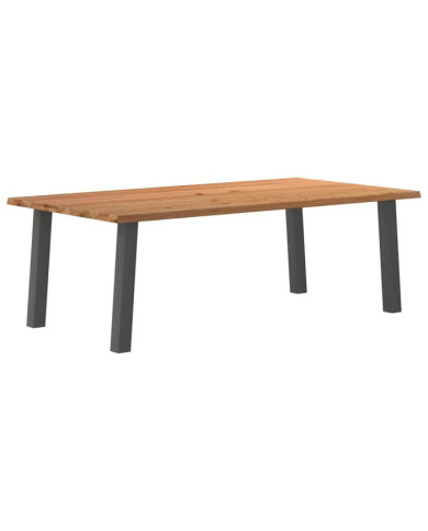 Table à manger et bord naturel bois massif chêne rectangulaire | Mobilier & Déco